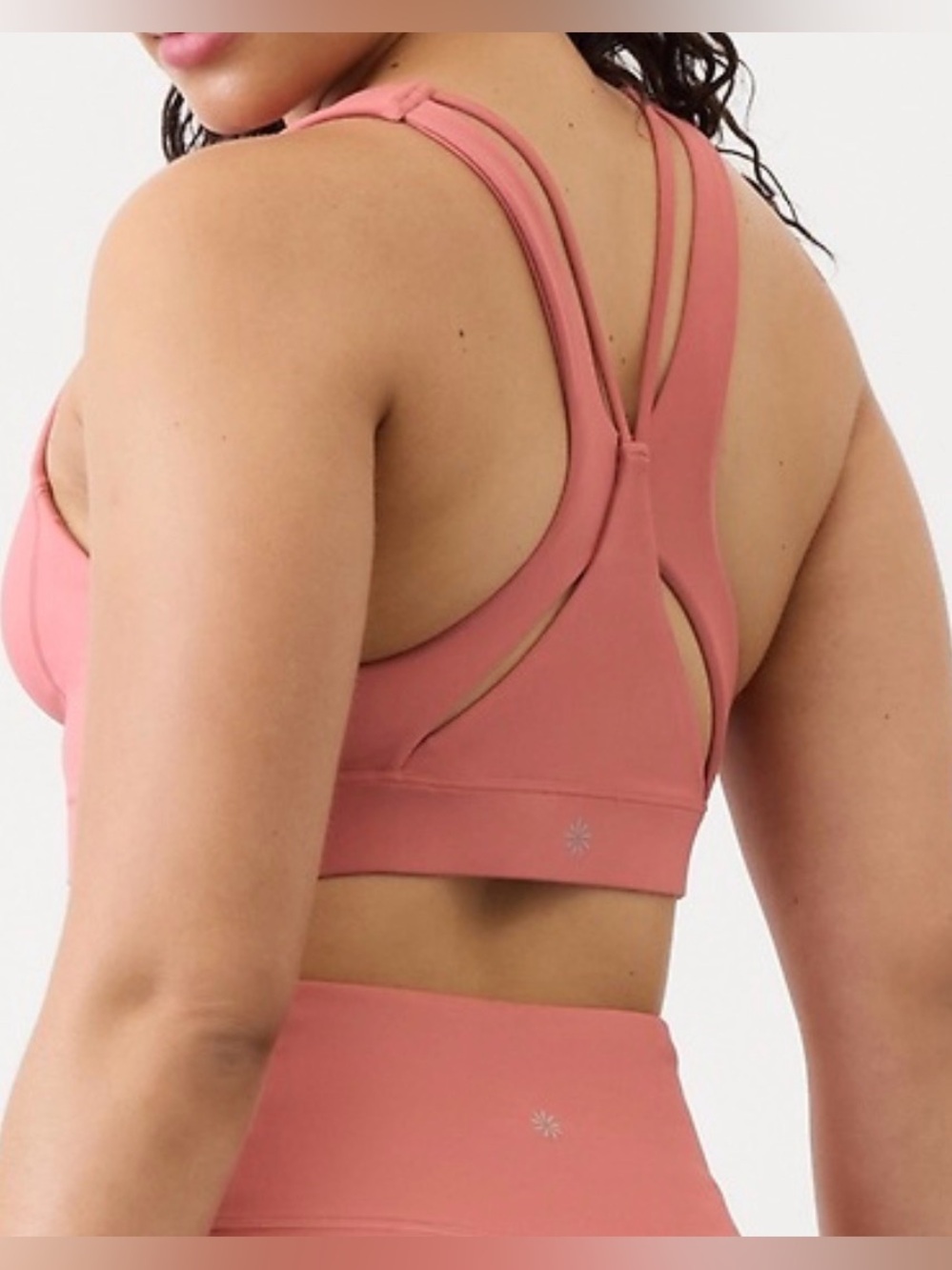 Athleta Flex Spacer Sports Bra A-C- Natural Rose XL